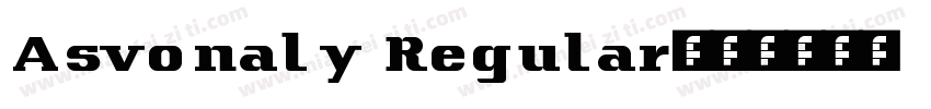Asvonaly Regular字体转换